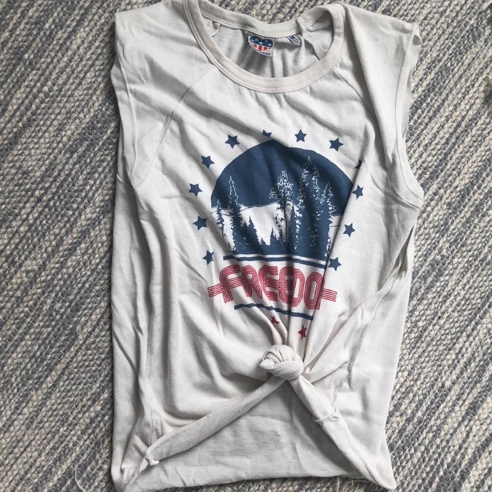 Junk Food sleeveless freedom tee